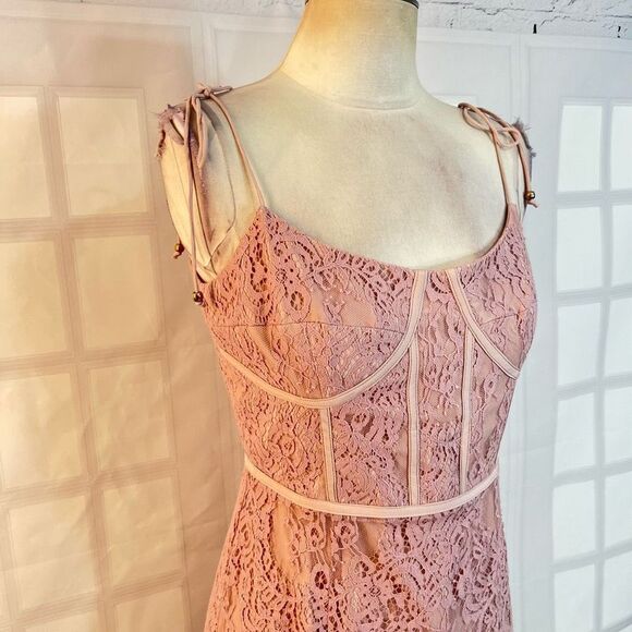 Keepsake the label nwt sense corset detail lace midi dress size 6 - Picture 5 of 14